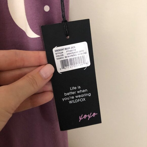 NWT Wildfox Grapeade Crescent Moon Jack Sweatpants Sml - Picture 6 of 9